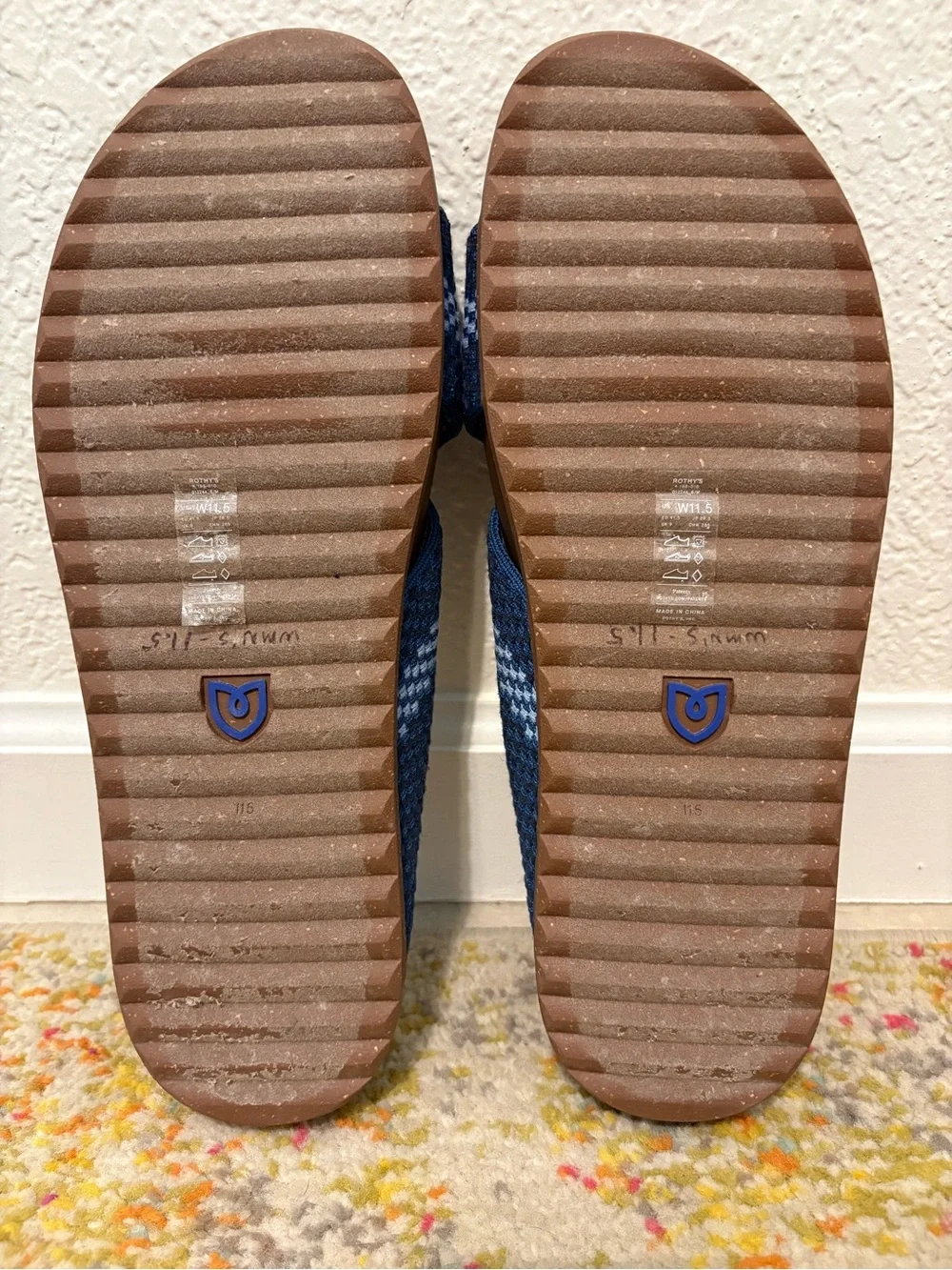 Rothy's Women’s Crossband Slide Sandals in Navy - Picture 4 of 5